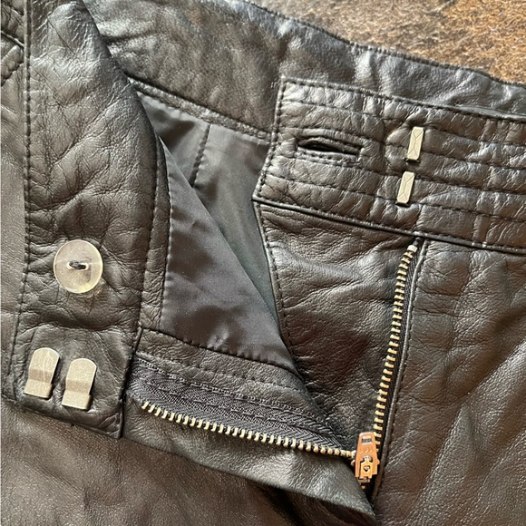 Women’s Trouve’ black 100% leather and fully lined shorts. Buttery soft. Size 10 - Picture 5 of 14